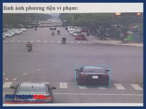 Hình ảnh xe ô tô vi phạ bị Camera an ninh ghi nhận phạt nguội