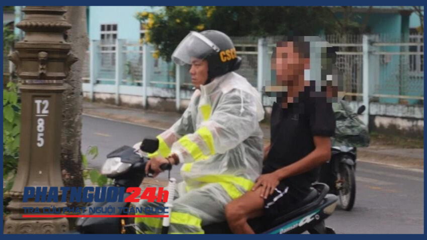 Một trường hợp vi phạm giao thông bị Công an Lâm Đồng xử lý.