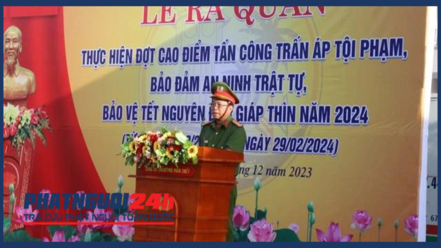Đại tá Đinh Kim Lập, Phó giám đốc Công an tỉnh Bình Thuận yêu cầu Công an TP.Phan Thiết chủ động tấn công trấn áp tội phạm, đảm bảo an ninh, an toàn dịp tết